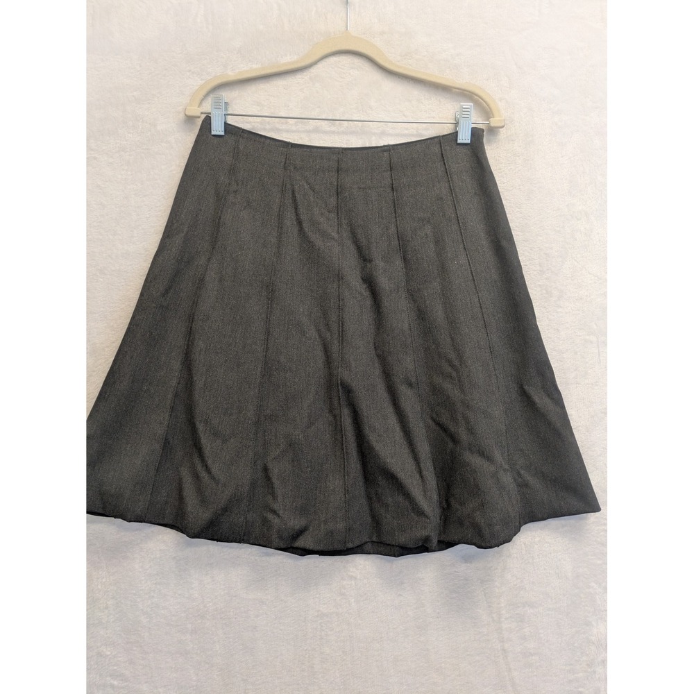 Valerie Stevens Petite Grey Pleated A-Line Skirt Women's Size 4P